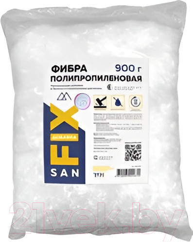 Изображение товара Фибра для бетона SANFIX Полипропиленовая 44005 (900г)