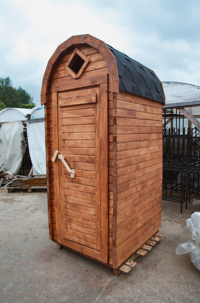 Изображение товара Дачный туалет КомфортПром Деревянный из лунного паза 1040х1200мм / 101223397