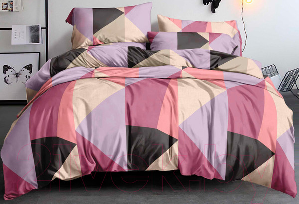 Изображение товара Комплект постельного белья PANDORA №q102901аа треугольники Семейный (полисатин)
