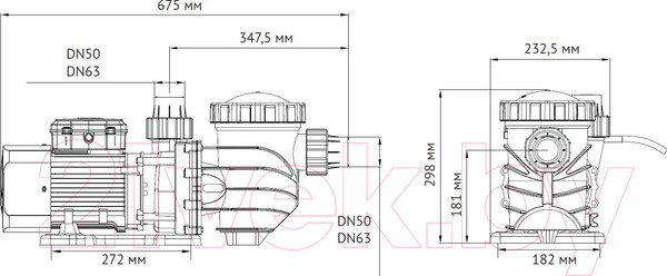 Изображение товара Насос для бассейна Unipump Jet Pool SPP 2400T / 61017