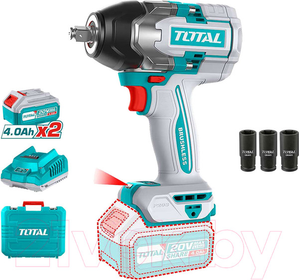 Изображение товара Аккумуляторный гайковерт TOTAL TIWLI2085