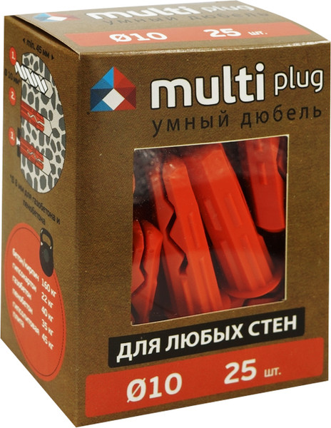 Изображение товара Дюбель универсальный ЕВРОПАРТНЕР Multi 10x40мм / 76091198 (оранжевый)