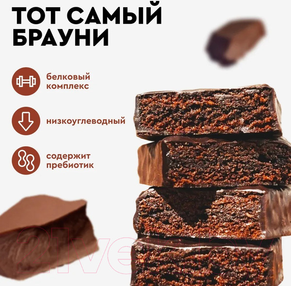 Изображение товара Набор протеиновых пирожных ProteinRex Брауни классическое (12x50г)