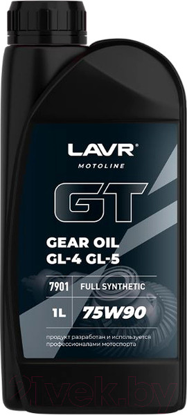 Изображение товара Трансмиссионное масло Lavr Moto GT GEar Oil 75W90 G4/5 / Ln7901 (1л)
