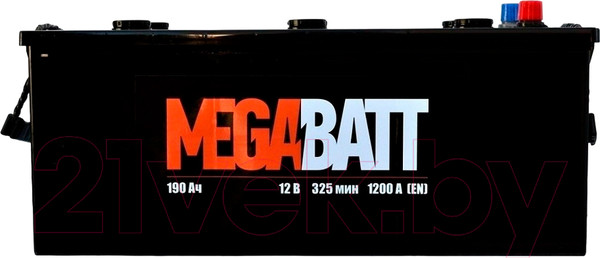 Изображение товара Автомобильный аккумулятор Mega Batt 1200A CCA L+ конус / 6СТ-190 NR (190 А/ч)