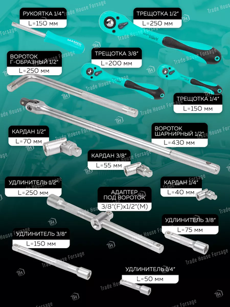 Изображение товара Универсальный набор инструментов MAMEDFORCE MF-42022-5 (58005)