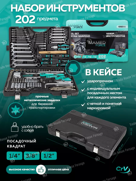 Изображение товара Универсальный набор инструментов MAMEDFORCE MF-42022-5 (58005)