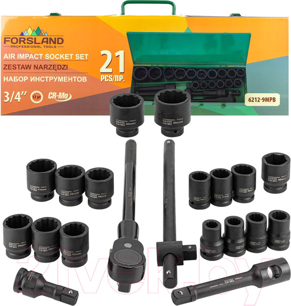 Изображение товара Универсальный набор инструментов Forsland 6212-9MPB