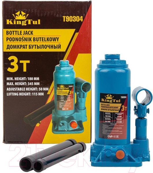 Изображение товара Бутылочный домкрат KingTul KT-T90304