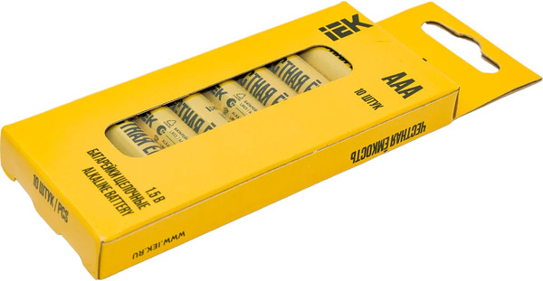 Изображение товара Комплект батареек IEK Optima LR03/AAA / ABT-LR03-OP-B10 (10шт)