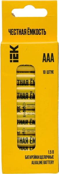 Изображение товара Комплект батареек IEK Optima LR03/AAA / ABT-LR03-OP-B10 (10шт)