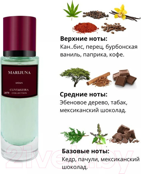 Изображение товара Парфюмерная вода Clive&Keira Marijuna 2070 (30мл)