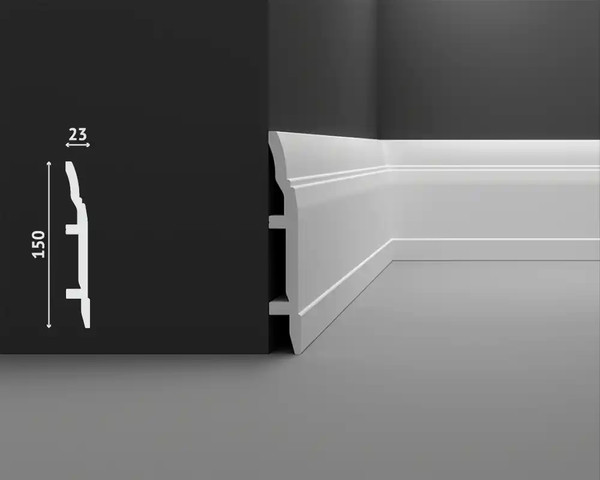 Изображение товара Плинтус Decostar PS SK-42 (150x23x2000, белый)