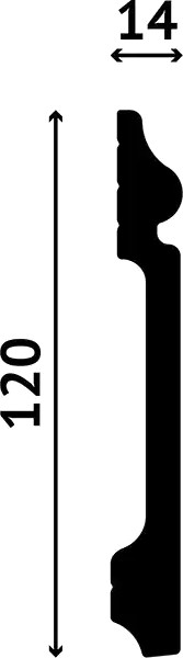 Изображение товара Плинтус Decostar PS SK-43 (120x14x2000, белый)