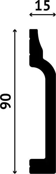 Изображение товара Плинтус Decostar PS SK-47 (90x15x2000, белый)