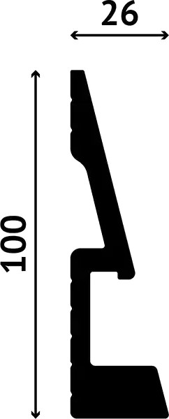 Изображение товара Плинтус Decostar PS SK-49 (100x26x2000, белый)