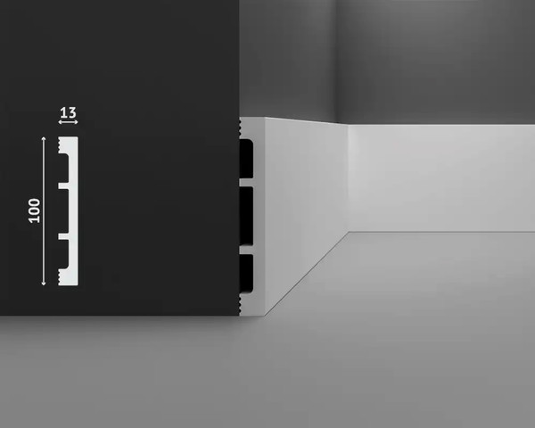 Изображение товара Плинтус Decostar PS SK-51 (100x13x2000, белый)