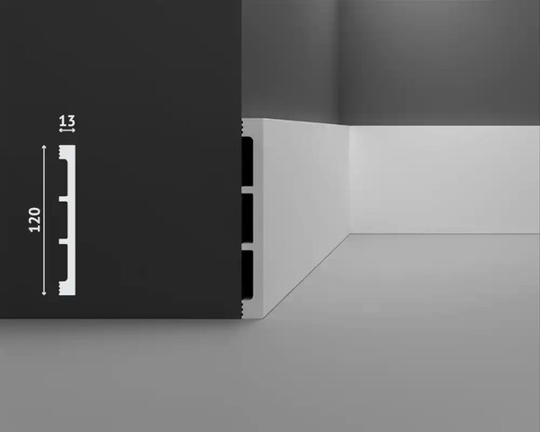 Изображение товара Плинтус Decostar PS SK-52 (120x13x2000, белый)