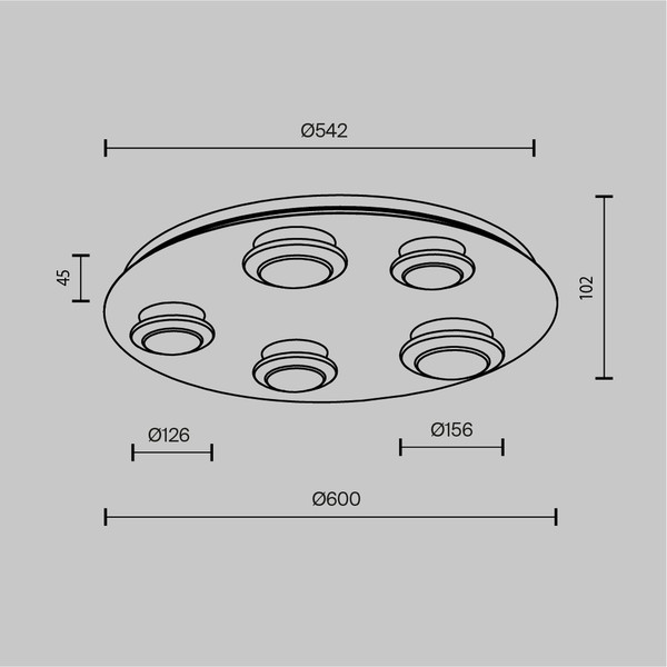 Изображение товара Люстра Maytoni Modern MOD361CL-L58BS3K