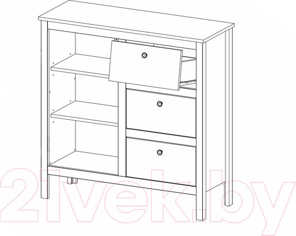 Изображение товара Тумба Black Red White Ewa KOM1D3S/95 (белый)