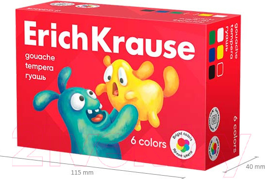 Изображение товара Гуашь Erich Krause Jolly Friends / 61413 (6цв)
