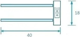 Изображение товара Полотенцесушитель электрический Маргроид Ferrum Cook СНШ 18x40 (черный матовый, таймер слева)