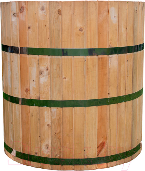 Изображение товара Купель КомфортПром Деревянная круглая из лунного паза 1130х1200мм / 10331372