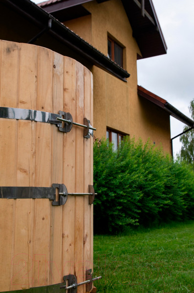 Изображение товара Купель КомфортПром Деревянная круглая из лунного паза 1130х1200мм / 10331372