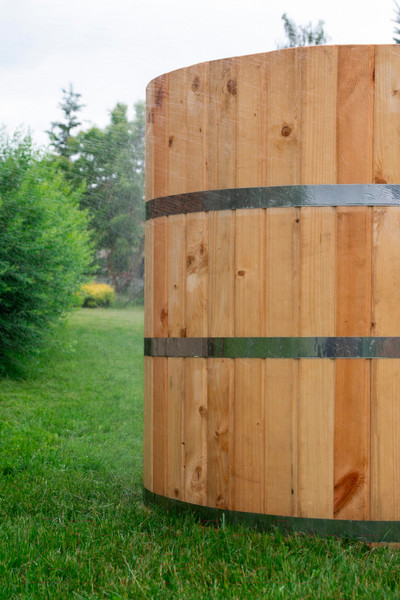 Изображение товара Купель КомфортПром Деревянная круглая из лунного паза 1130х1200мм / 10331372