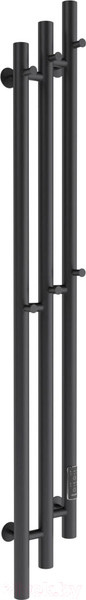 Изображение товара Полотенцесушитель электрический Маргроид Ferrum Inaro 3 Cascade СНШ 120x6 (черный матовый, таймер справа)