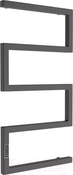 Изображение товара Полотенцесушитель электрический Маргроид Ferrum Snake СНШ Профильный 80x50 (черный матовый, таймер слева)