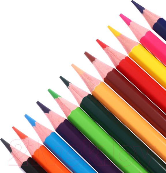 Изображение товара Набор цветных карандашей Erich Krause Jolly Friends / 61792 (12цв)