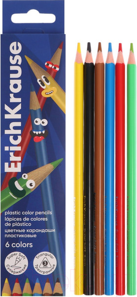 Изображение товара Набор цветных карандашей Erich Krause Color Friends / 61803 (6цв)