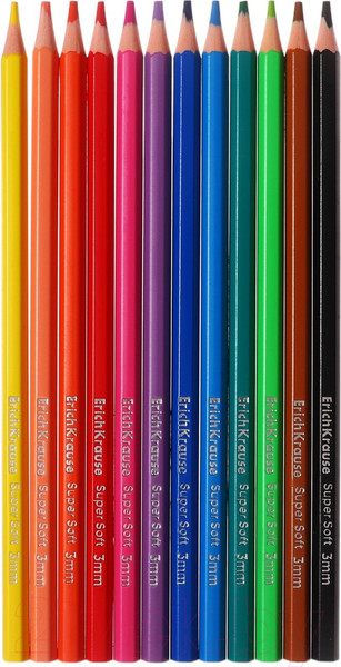 Изображение товара Набор цветных карандашей Erich Krause Jolly Friends / 61798 (12цв)