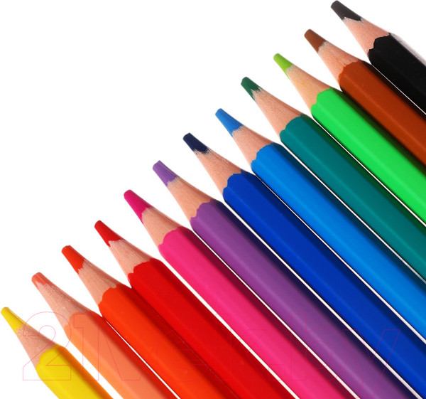 Изображение товара Набор цветных карандашей Erich Krause Jolly Friends / 61798 (12цв)