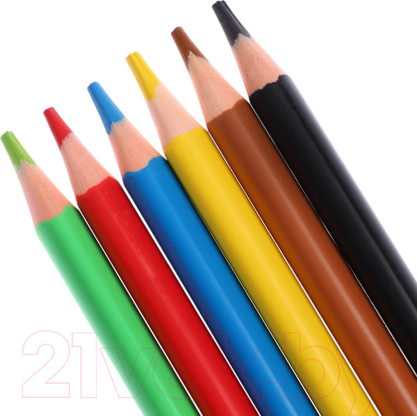 Изображение товара Набор цветных карандашей Erich Krause Kids Space Animals / 61781 (6цв)