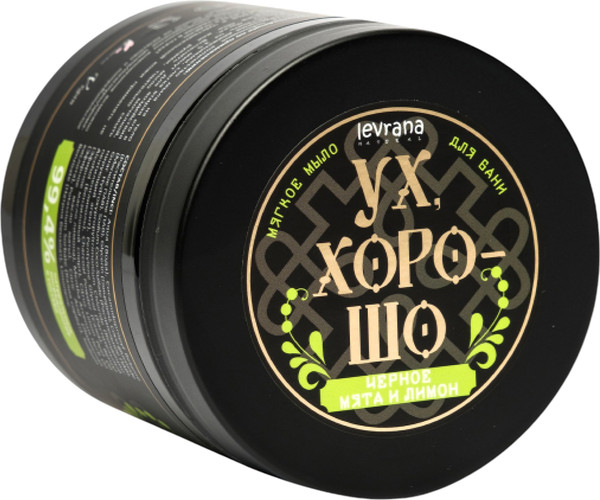 Изображение товара Мыло густое Levrana Мята и лимон Натуральное мягкое для бани (500мл)