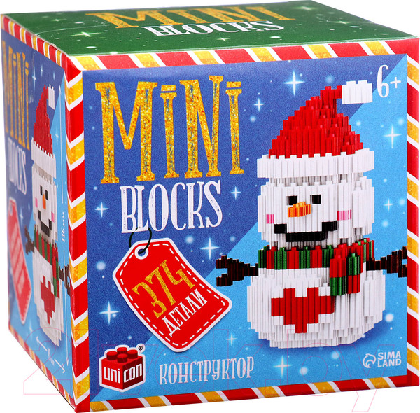 Изображение товара Конструктор Unicon Mini Blocks. Снеговичок 68512 / 10380024