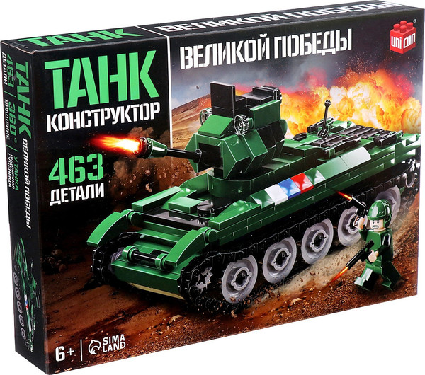 Изображение товара Конструктор Unicon Танк Великой Победы / 9871031 (463эл)
