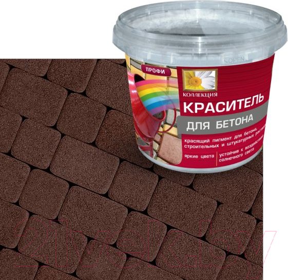 Изображение товара Пигмент Оптилюкс Краситель для бетона (0.6кг, коричневый)