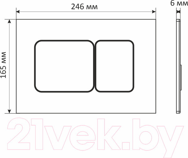 Изображение товара Кнопка для инсталляции Wave SS02 / 554038 (черный)