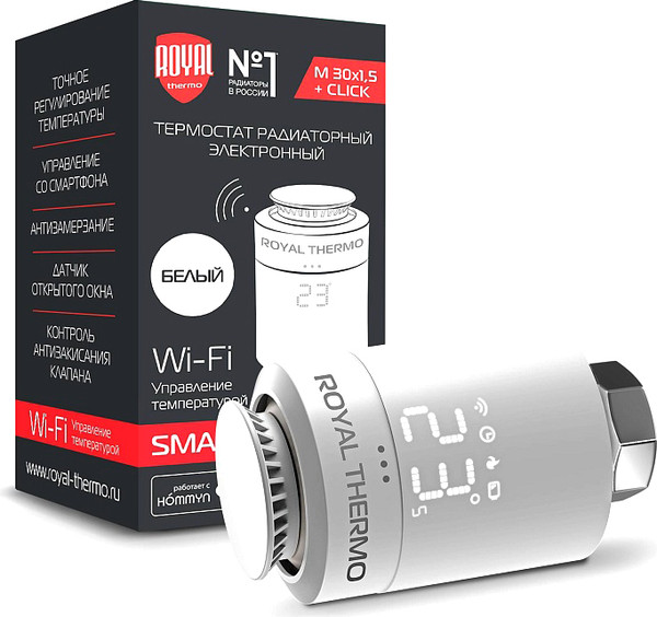 Изображение товара Головка термостатическая Royal Thermo Smart Heat RTE 77.001 (белый)