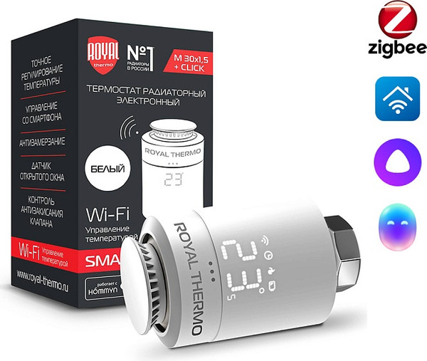 Изображение товара Головка термостатическая Royal Thermo Smart Heat RTE 77.001 (белый)
