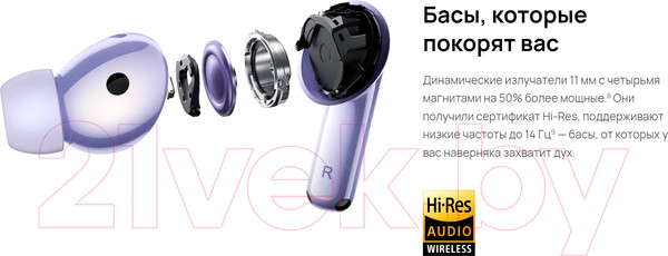 Изображение товара Беспроводные наушники Huawei FreeBuds 6i / T0019 (белый)