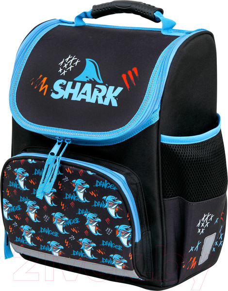 Изображение товара Школьный рюкзак Пифагор Basic. Angry Shark / 272044