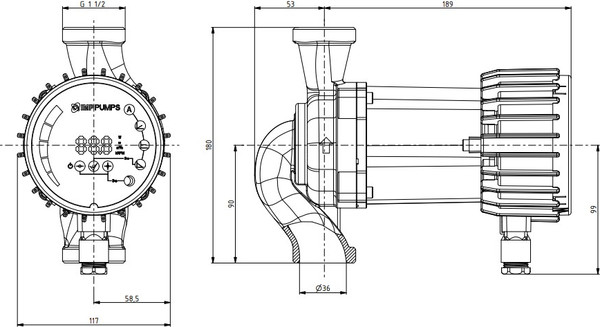 Изображение товара Циркуляционный насос IMP PUMPS NMT SAN Smart 25/120-180 / 979524531