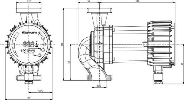 Изображение товара Циркуляционный насос IMP PUMPS NMT SAN Smart 32/80-180 / 979527131
