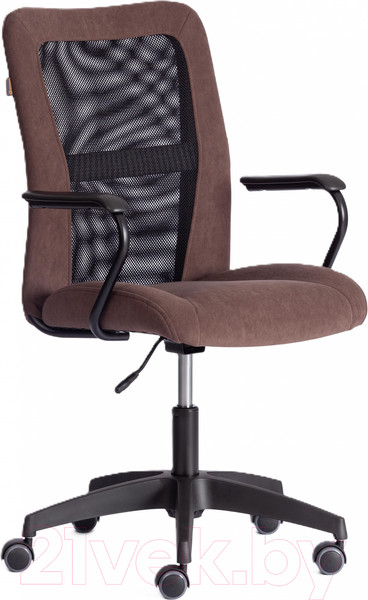 Изображение товара Кресло офисное Tetchair Staff флок/ткань (коричневый/черный, 6/W-11)