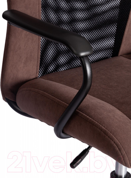 Изображение товара Кресло офисное Tetchair Staff флок/ткань (коричневый/черный, 6/W-11)