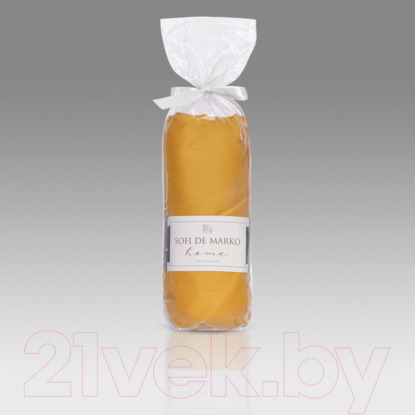 Изображение товара Простыня Sofi de Marko Мармис 160х200х30 / Пр-мс-160х200х30гор (горчичный)